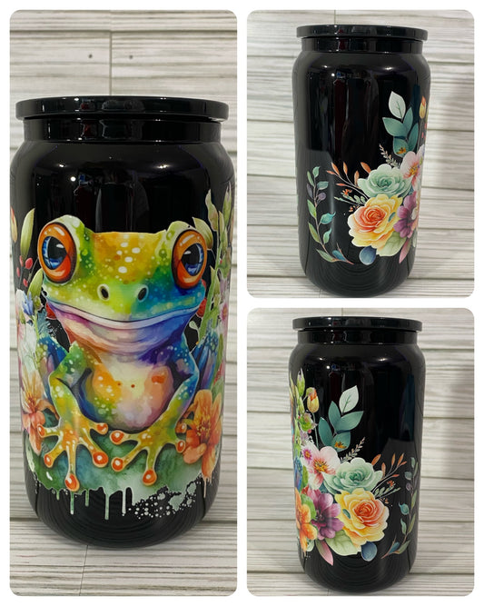 Black Glass Can-Frog