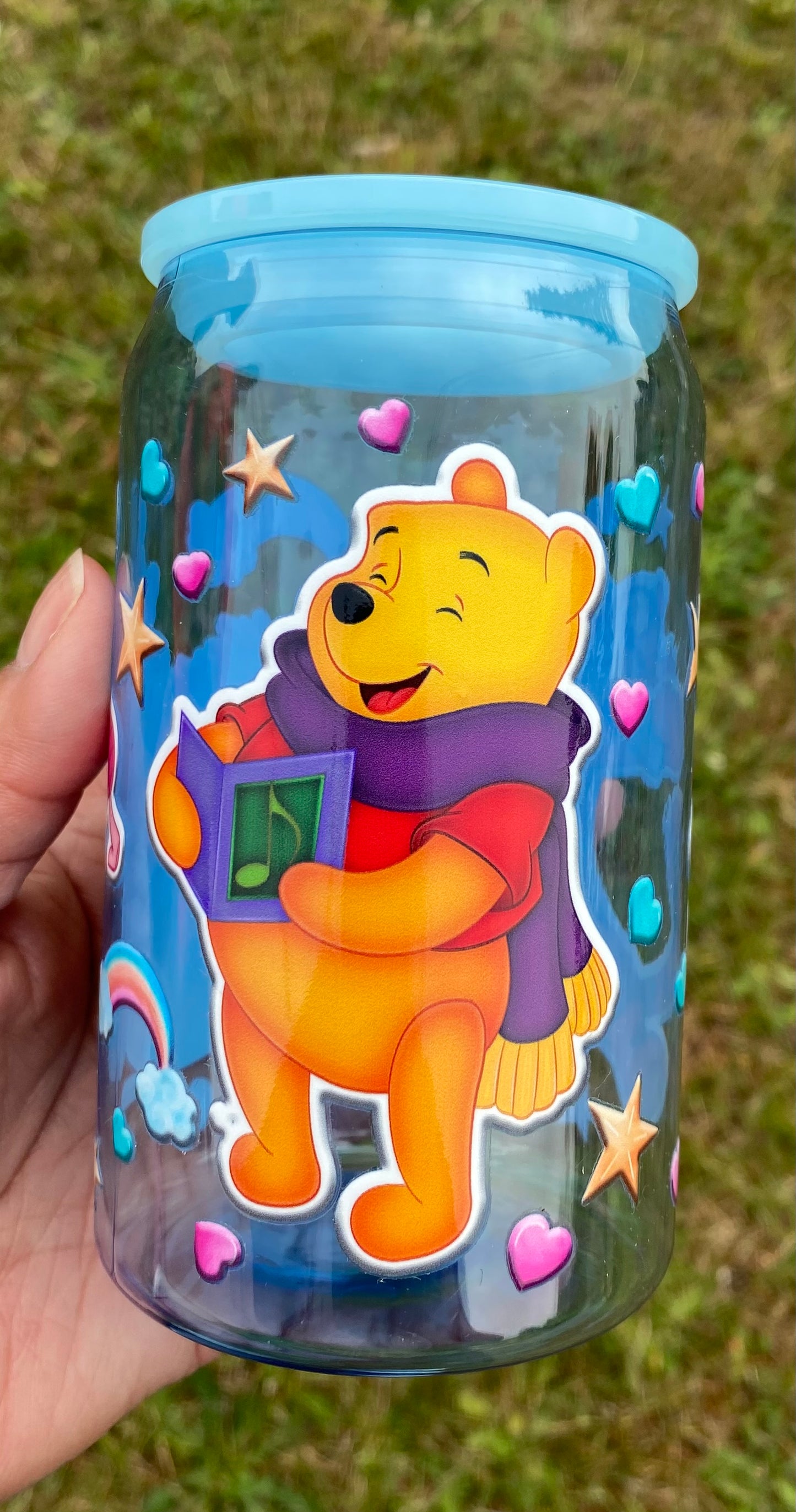 A3 Acrylic Pooh Friends Blue