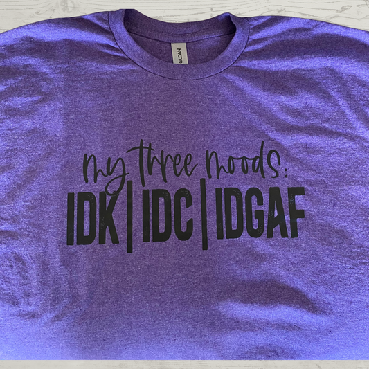 My Three Moods T-Shirt Purple