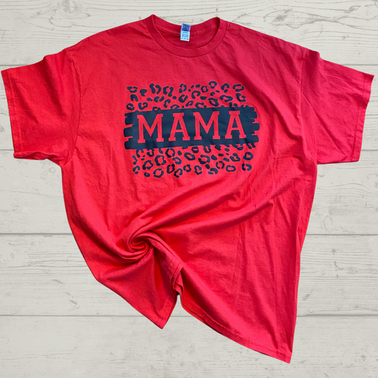 Mama Leopard Red T-Shirt