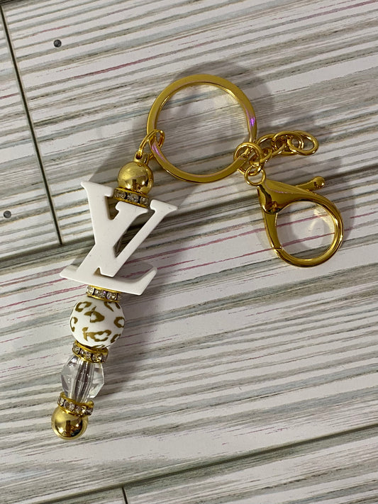 LV Inspired Gold Keychain