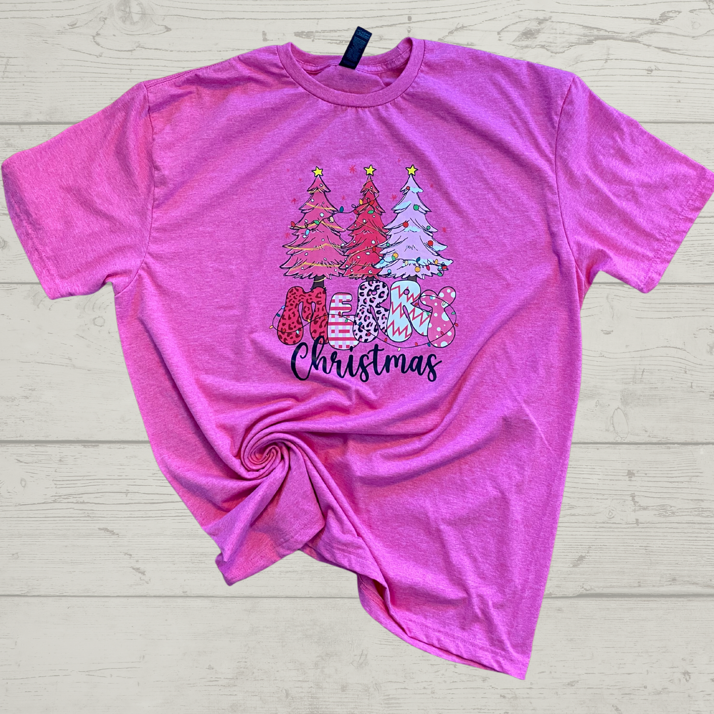 Merry Christmas Pink T-shirt